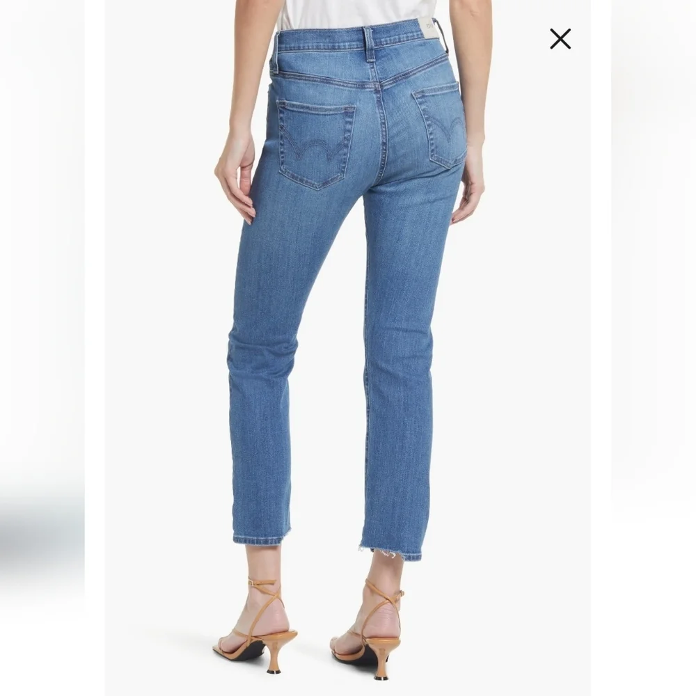 NWT Edwin Elin Crop High Waist Slim‎ Jeans Blue (Dreamwave) 26